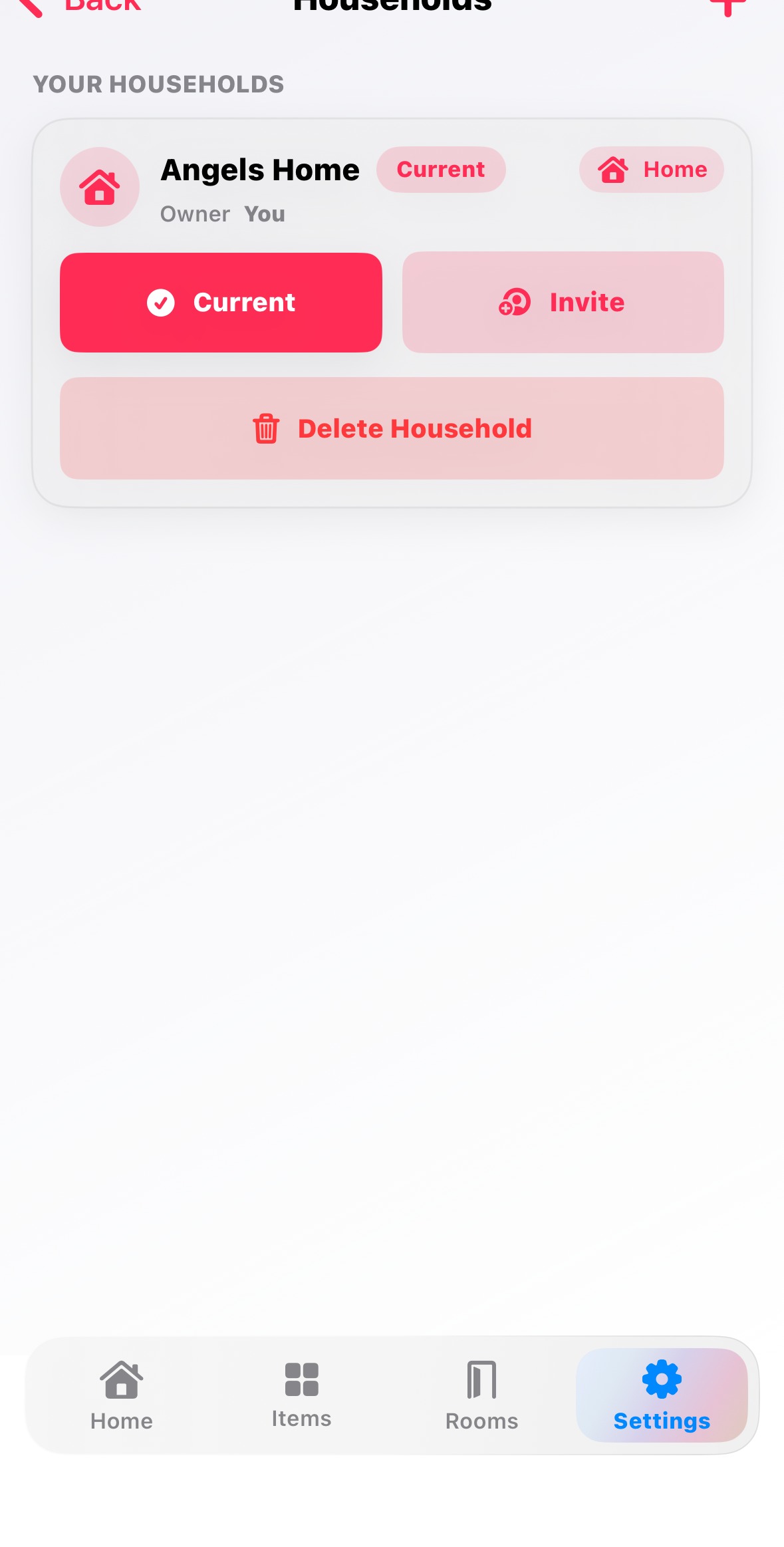 Scan-A-Bin household management with invite and role controls